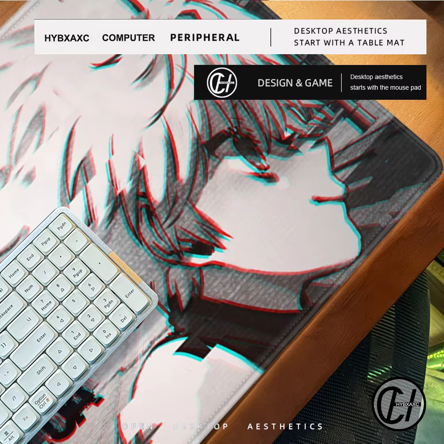 HYBXAXC Anime Hunter X Hunter Killua Zoldyck Mauspad XXL Tastaturunterlage mit Stickerei-Polsterung in Multicolour - Bild 5