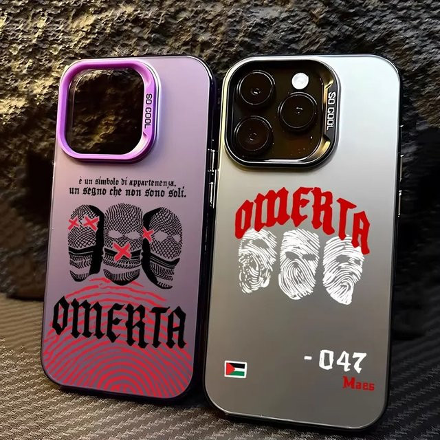 Omertas Maes 47 Handyhülle mit matter Rückseite für iPhone in Schwarz - Bild 1