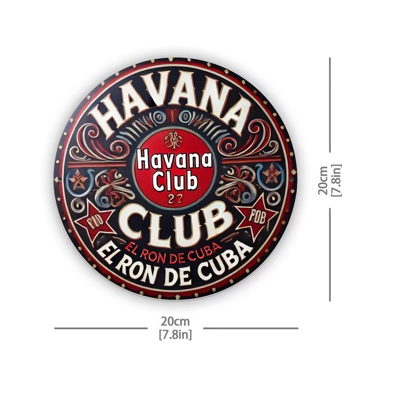 Havana Club Retro-Aluminium-Wandschild, Multicolor, B/H: 20 x 20 cm - Bild 4