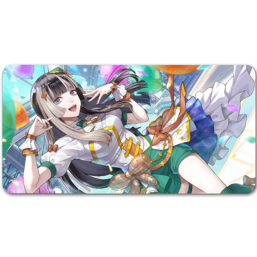 Virtual Idols J-Juufuutei Raden Gaming Mauspad, rutschfeste Schreibtischunterlage für Laptop und Gaming, Multicolour - Bild 5
