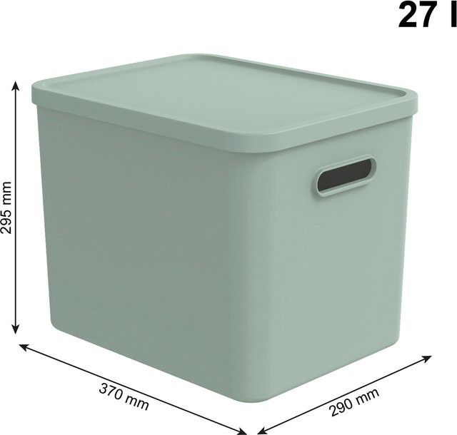 Rotho Babydesign Aufbewahrungsbox KAYO stapelbar, grün, 29 l, BPA-frei, aus recyceltem Kunststoff - Bild 1