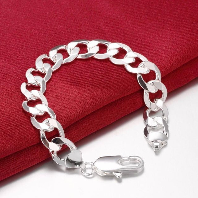 Lekani Armreif, 925 Silber, Figaro-Kette, Herren - Bild 1