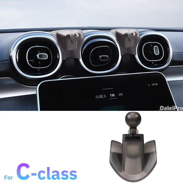 DaleiPro Magnetischer Autotelefonhalter mit MagSafe und kabellosem Laden für Mercedes Benz C-Klasse W206, Schwarz - Bild 1