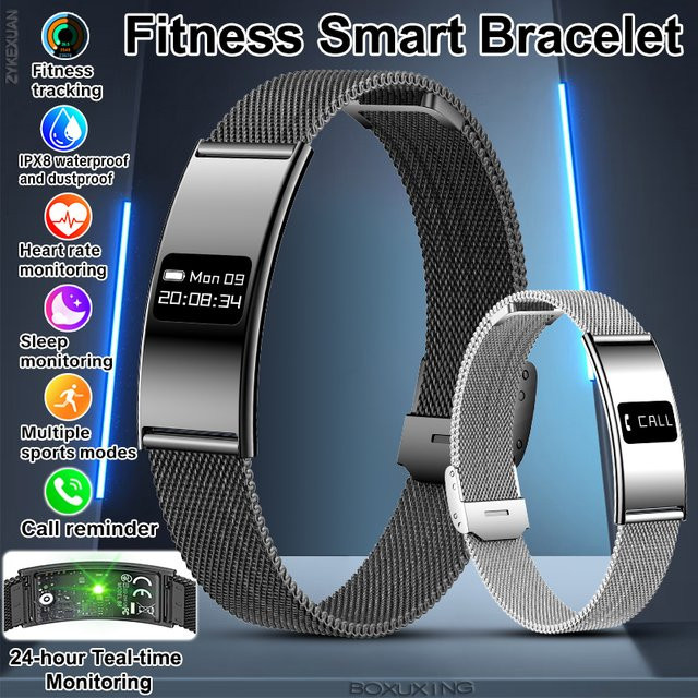 BOXUXING Smartwatch für Herren in Schwarz mit Herzfrequenzmessung, Schlafüberwachung und 10ATM Wasserdichtigkeit, kompatibel mit Android und iOS - Bild 1