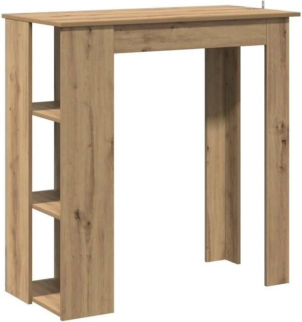 vidaXL Bartisch mit Regal in Artisan-Eiche, Braun, B/T/H: 102 x 50 x 103,5 cm - Bild 1