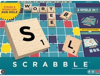 Mattel Scrabble Original 2 in 1 Gesellschaftsspiel aus Holz für ein Kreuzwortspiel ab 8 Jahren - Bild 1