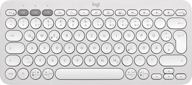 Logitech Pebble Keys 2 K380s Bluetooth Tastatur QWERTZ DE in Tonal White - Bild 1