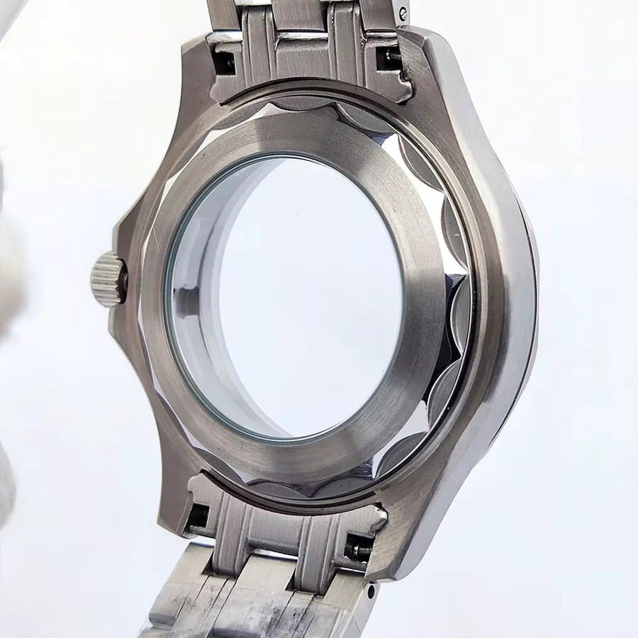 OUMASHI Uhrengehäuse Edelstahl, 42 mm, Silber, Keramiklünette - Bild 3