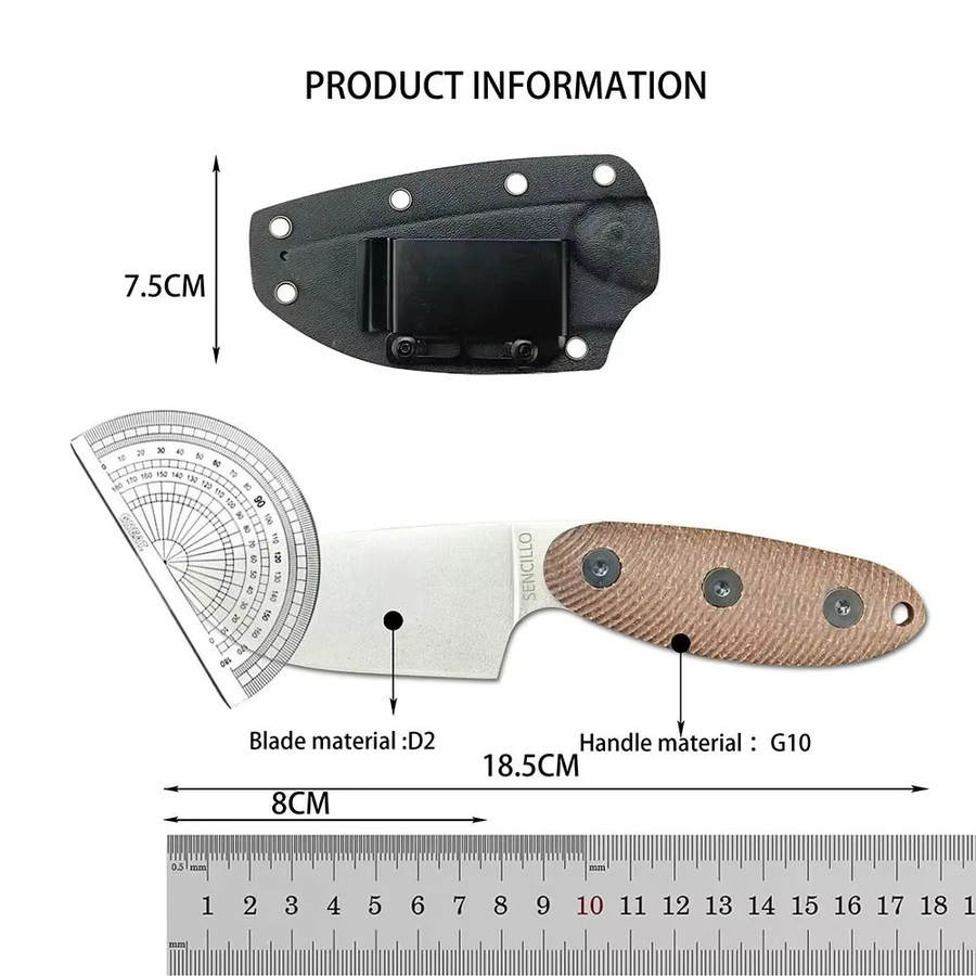 ESEE Hochhärte-Geradmesser in Weiß für EDC, Camping und Outdoor-Aktivitäten - Bild 5