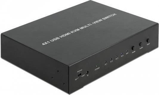 Delock KVM-Matrix-Switch HDMI mit USB-A für Tastatur und Maus in Schwarz mit Full HD Auflösung - Bild 1