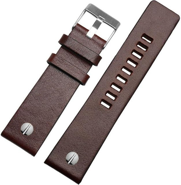 Diesel Uhrenarmband Echtleder, Niete, 24 mm, gray, Herren - Bild 1