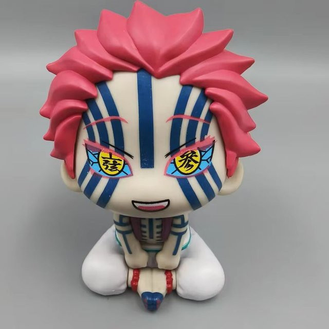 Bandai Kimetsu No Yaiba Akaza-Kopf, Q Version, PVC-Modell, beweglich - Bild 1