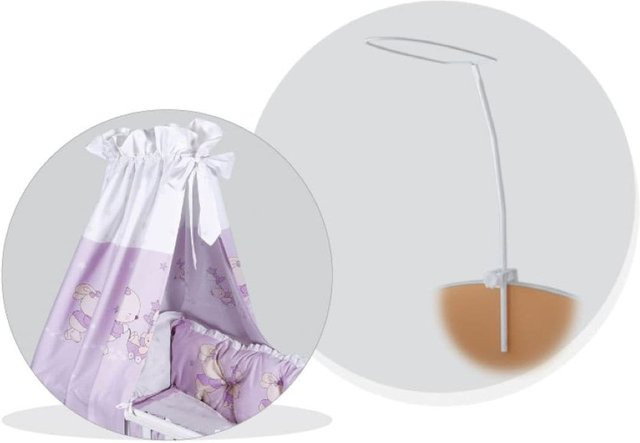 Lorelli Babybett Himmelstange aus Metall in Weiß, B/T/H: 17 x 4 x 167 cm - Bild 1