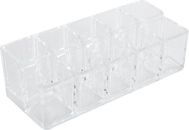 Lippenstifthalter Organizer Acryl, 10 Fächer, Transparent, White - Bild 1