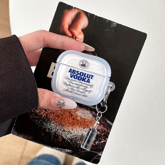Kreative Wodka-Flaschen-Schutzhülle für Apple AirPods Pro 2, 3, 1 sowie AirPods 4, Bluetooth-Kopfhörer-Abdeckung für die Ladebox - Bild 1
