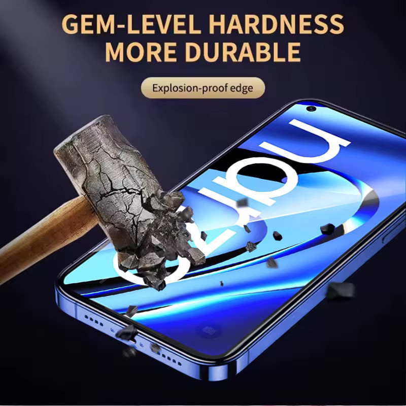 3er-Set gehärtetes Glas als Displayschutz für Realme Narzo 50 Pro und Narzo 50, transparent, HD-Schutz mit Fingerabdruck-Entsperrung - Bild 4