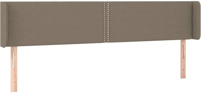 vidaXL LED Kopfteil in Taupe mit USB-Ladeport und integrierter Beleuchtung, Breite: 183 cm, Tiefe: 16 cm, Höhe: 78-88 cm - Bild 1