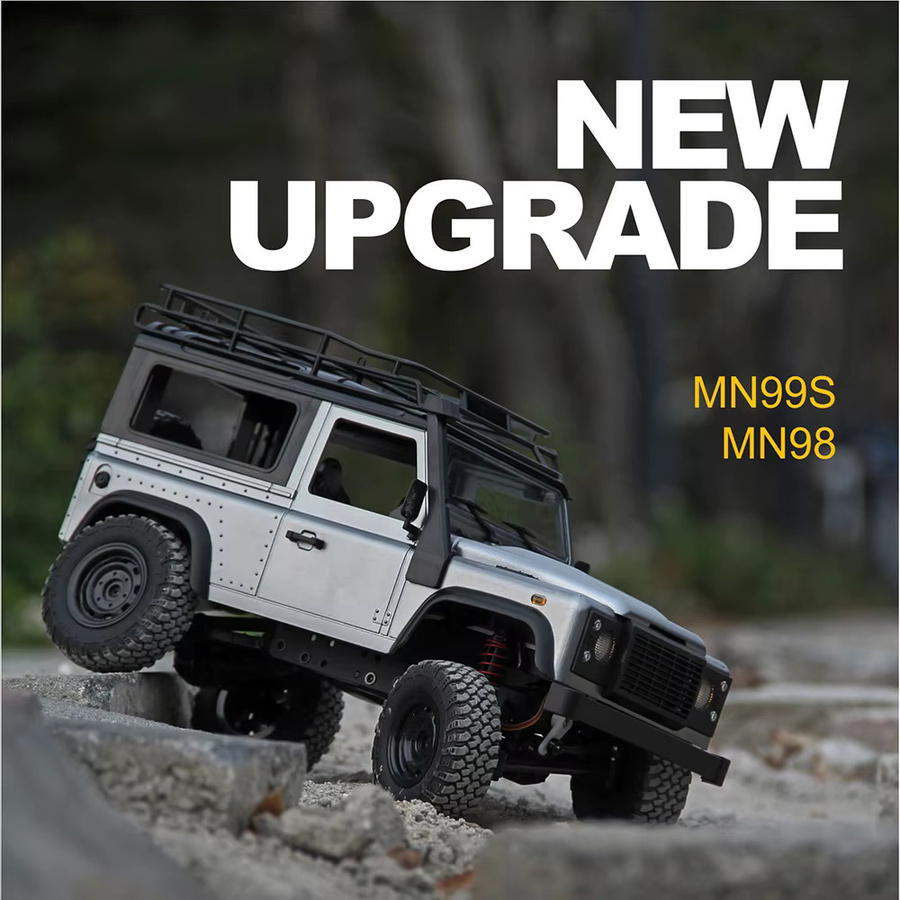JIKEFUN MN99s RC Auto, 1:12, 4WD Off-road Crawler, Grau - Bild 4