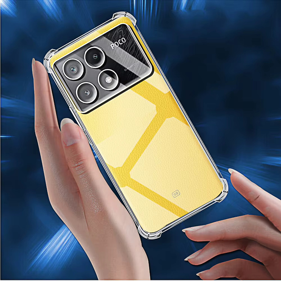 Stoßfeste Silikon Handyhülle für Xiaomi Poco X6 Pro 5G X5 X4 X3 Pro transparent mit NFC-Unterstützung - Bild 4