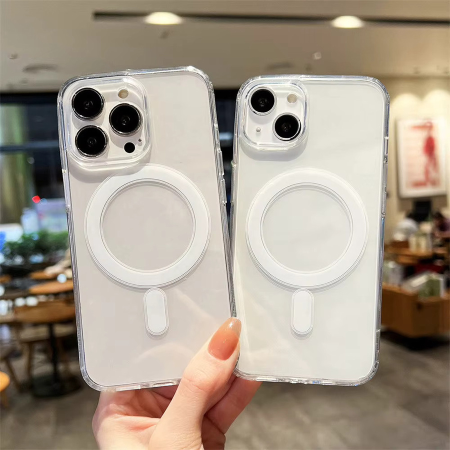 AKABEILA Magnetische transparente MagSafe Telefonhülle für iPhone 17, 16, 15, 14, 13, 12, 11 Pro Max, stoßfeste klare Abdeckung für kabelloses Laden - Bild 2