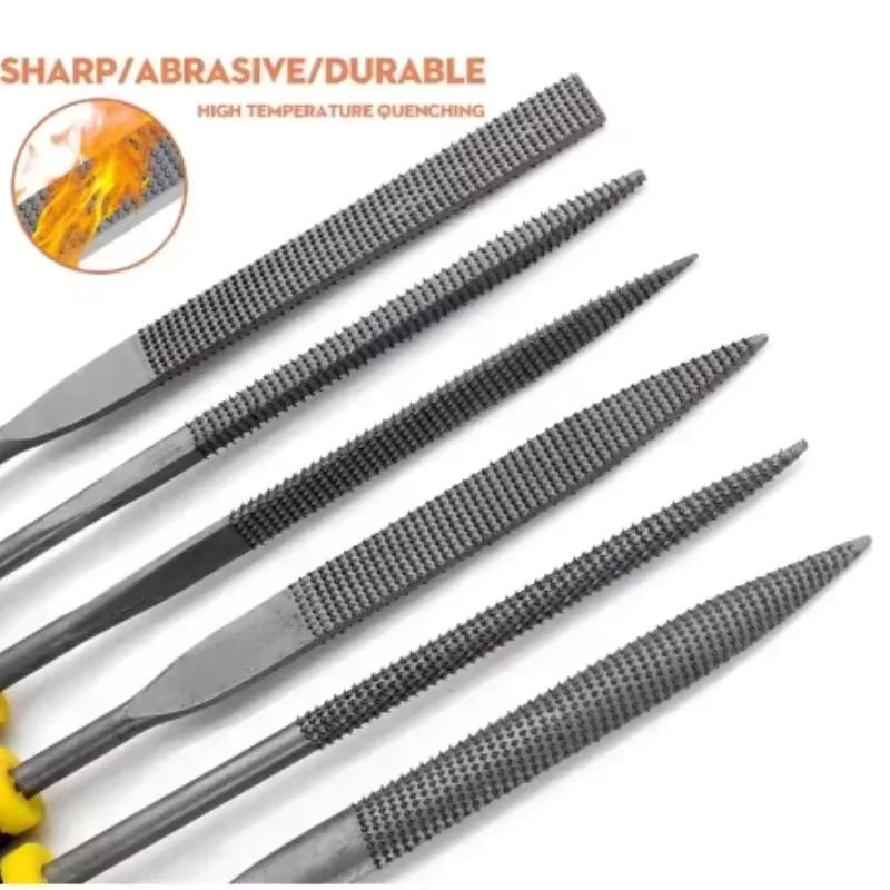 KRIOCY Mini Metall Feilen Set aus 5 Stück für Holz und Stahl, Raspel und Nadel Feilen für Carving, Länge: 140 mm und 160 mm - Bild 3