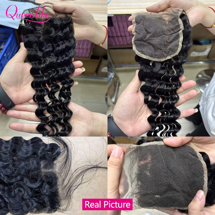Queenlike Echthaar Extensions, tiefe Wellen, 55,9 cm, Damen - Bild 3