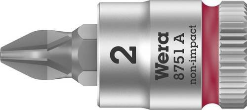 Wera Kreuzschlitz Phillips Steckschlüssel-Bit-Einsatz PH 2 1/4 in Silber (6,3 mm) - Bild 1