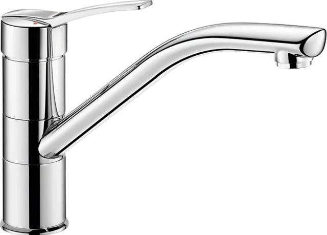 Delabie Einhebelmischer für die Küche mit Schwenkauslauf und Wassersparfunktion, Chrom, Höhe: 15,5 cm, Tiefe: 23,0 cm - Bild 1