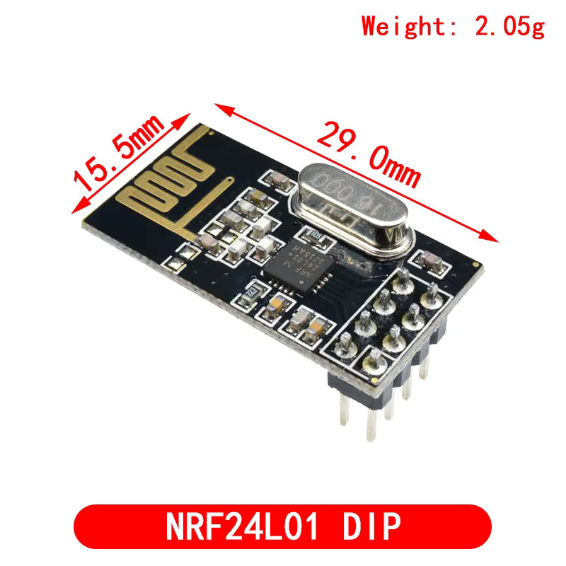 5 Stück nRF24L01 Drahtloses 2,4 GHz Datenübertragungsmodul Upgrade-Version von Si Tai&SH in Schwarz - Bild 2