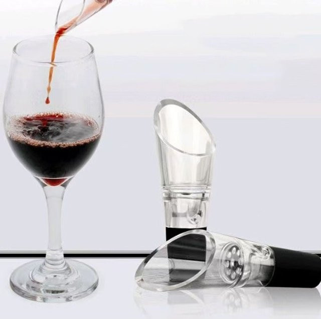 SUNFILI Weinbelüfter und Ausgießer aus transparentem Glas für Wein und Likör - Bild 1