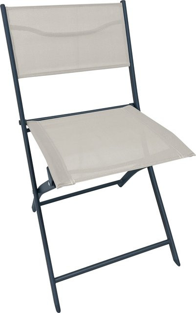 Klappstuhl Toconao aus Stahl in Anthrazit-Beige mit Textilene-Bezug - Bild 1