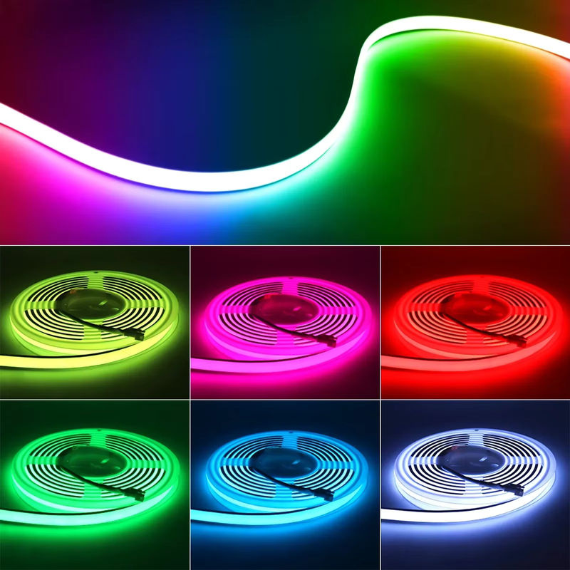 KLA-FCOB RGBIC COB LED-Streifen Wasserdicht IP68 WS2811 Pixel adressierbar mit WiFi und Bluetooth für Outdoor-Dekor, Multicolour, 12V - Bild 5