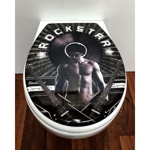 ADOB WC-Sitz Black Rockstar mit Absenkautomatik, oval, bunt - Bild 2