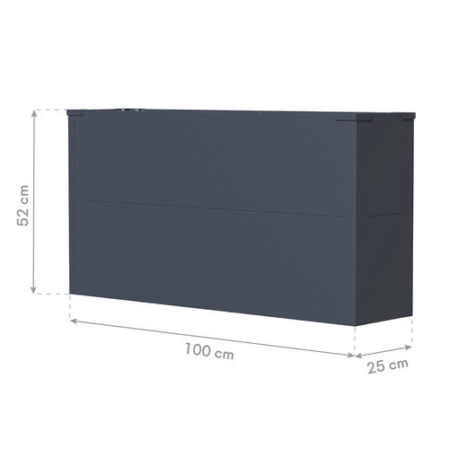 Westmann Metall Pflanzkübel Talus L Anthrazit B/H/T: 100 x 52 x 25 cm - Bild 7