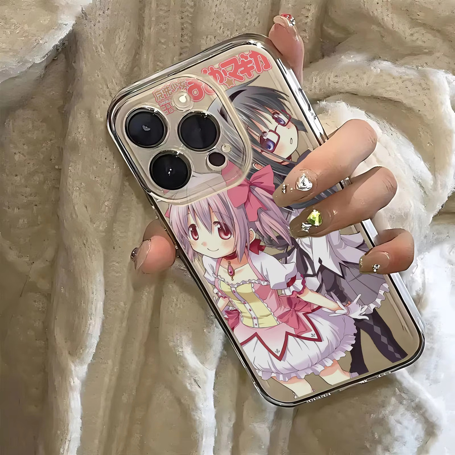 Etmakit Anime Handyhülle Puella Magi Madoka Magica für iPhone 17 Air 16e 15 14 13 12 11 Pro Max Plus mini SE Multicolor - Bild 3