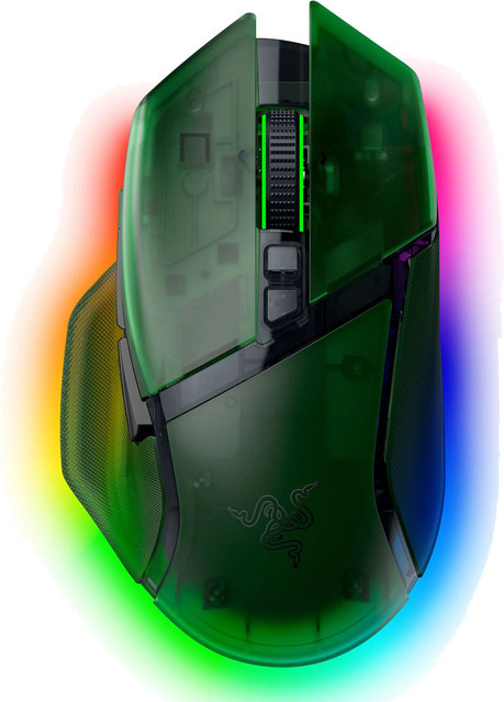 Razer Basilisk V3 Pro 35K Gaming-Maus Phantom Green Edition mit optischem Sensor und Bluetooth - Bild 1