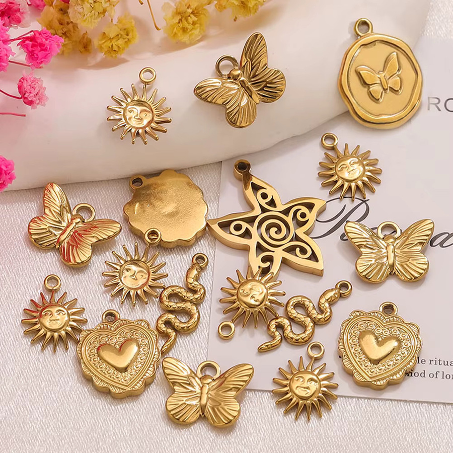 Aiovlo Charms Edelstahl, Gold, Damen - Bild 2