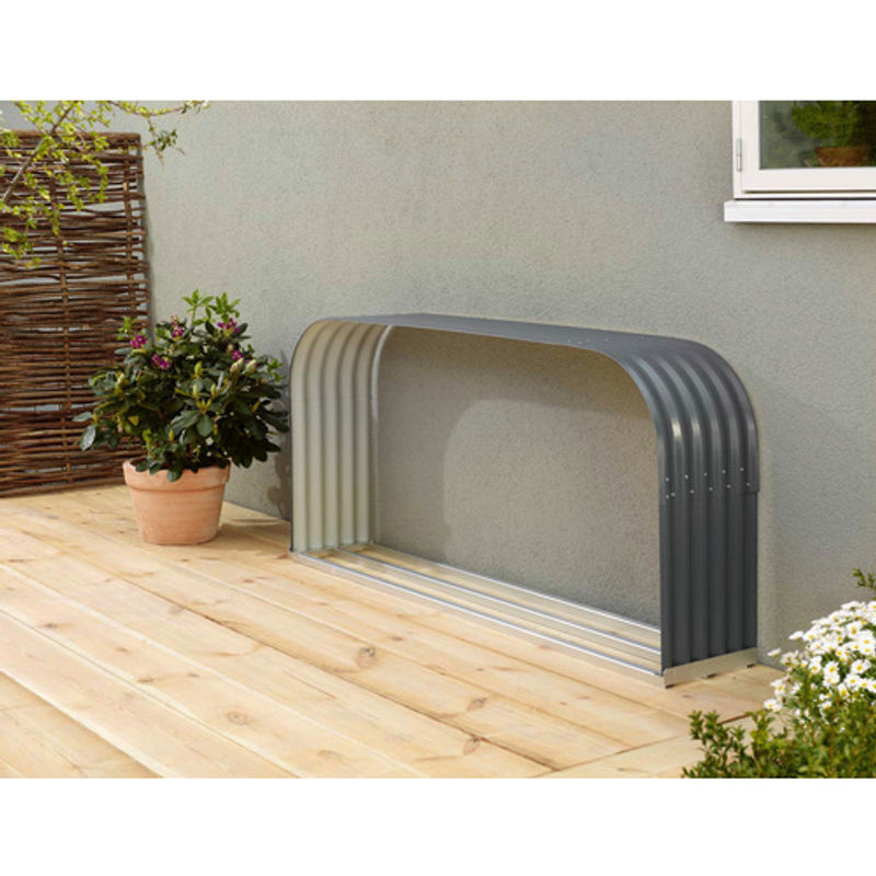 VITAVIA Holzlager Lignum 401 aus Zincalume in Grau, B/H/T: 42,5 x 143 x 28 cm - Bild 2