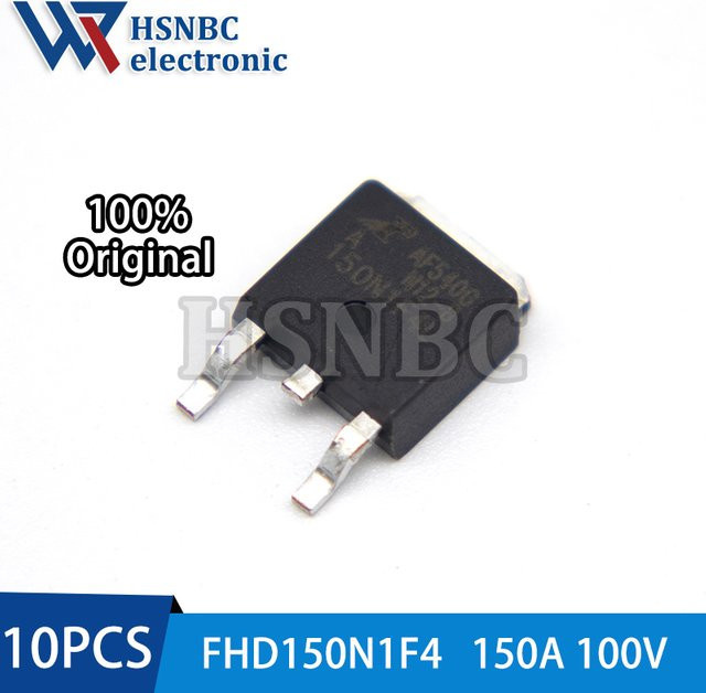 10 Stück HSNBC FHD150N1F4LA N-Kanal Power MOSFET Transistor TO-252 100V 150A in Schwarz - Bild 1