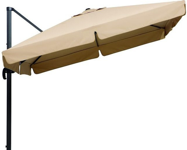 Schneider Rhodos Ampelschirm in Natur mit Aluminiumgestell und Polyesterbespannung, B/T: 300 x 300 cm - Bild 1
