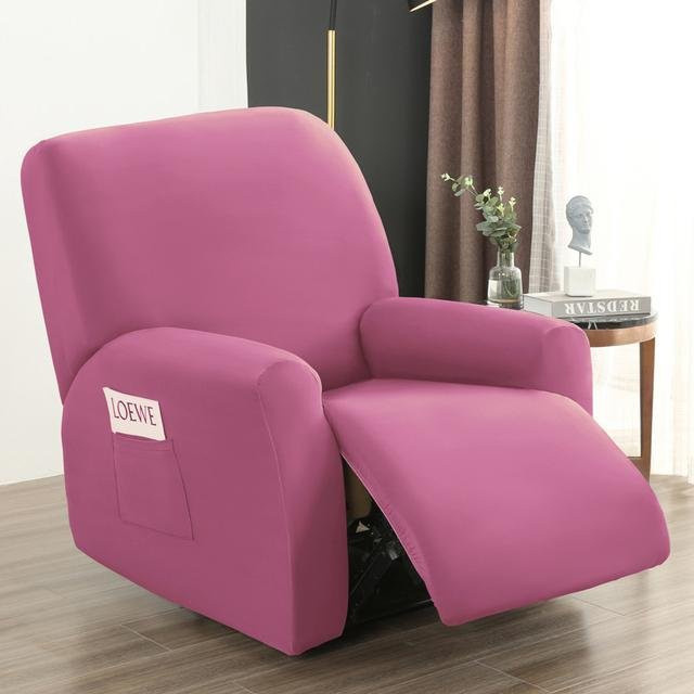 4er-Set KORAN wasserdichte Liegesofa-Abdeckungen aus Polyester, elastische und rutschfeste Schutzbezüge für Relax-Sessel und Liegestühle, Maschinenwäsche, einfarbig - Bild 1
