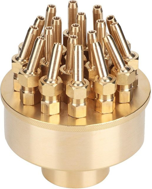 Aimo 3-lagige Messing-Brunnendüse in Gold, Sprinkler-Sprühkopf für Teich und Pool, 1,5 Zoll DN40, G1 1/2 - Bild 1
