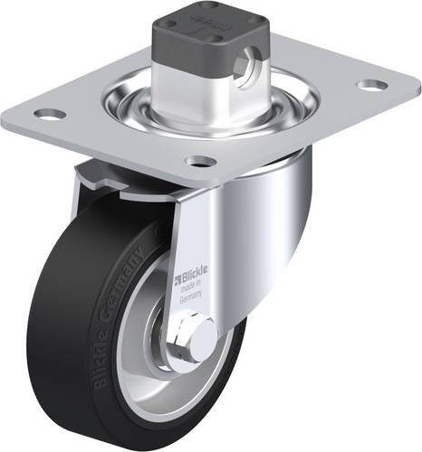 Blickle Lenkrolle LK-ALEV 100K-3-CS11 mit Feststeller, Rad-Durchmesser: 100 mm, Tragfähigkeit: 200 kg, verzinkt, schwarz/grau - Bild 1