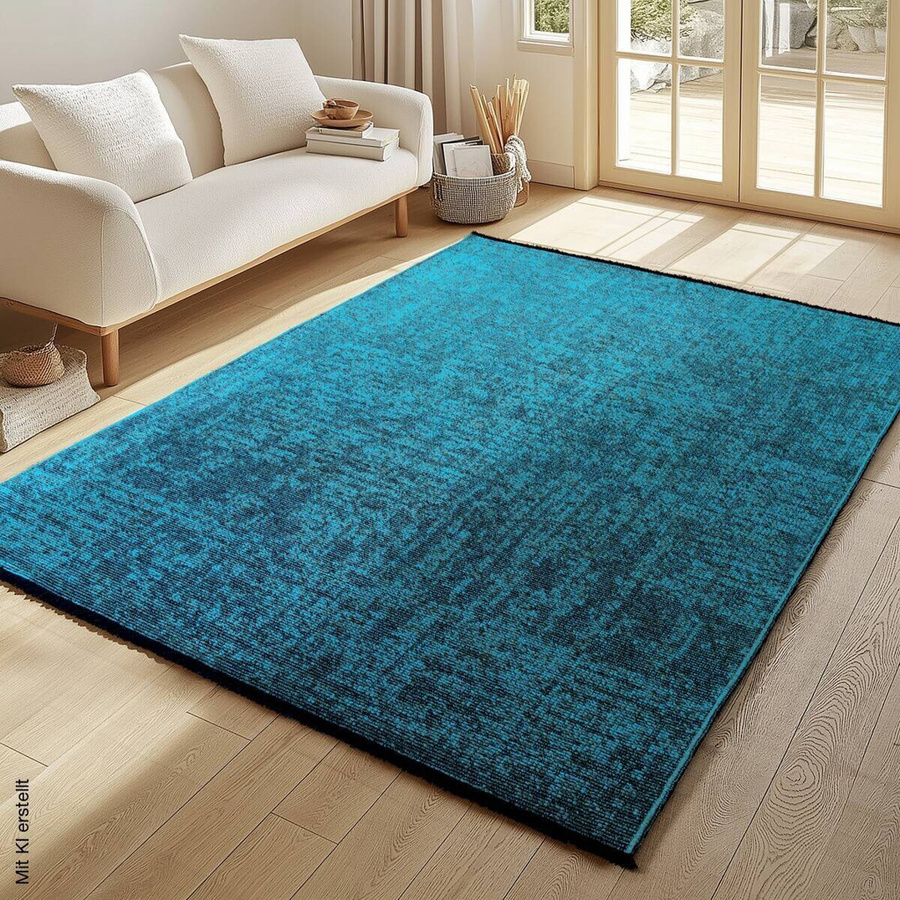 Ayyildiz Kurzflorteppich Space Blau im Vintage-Boho-Stil B/L: 240 x 340 cm - Bild 2