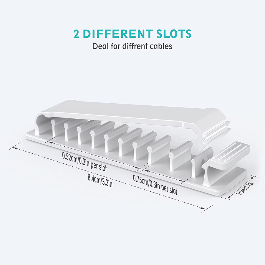Selbstklebende Kabelmanagement-Clips in Weiß für Ethernet-LAN-Kabel, Kabel-Organizer und Drahtklemmen für Auto, TV, PC und Heimbüro - Bild 2
