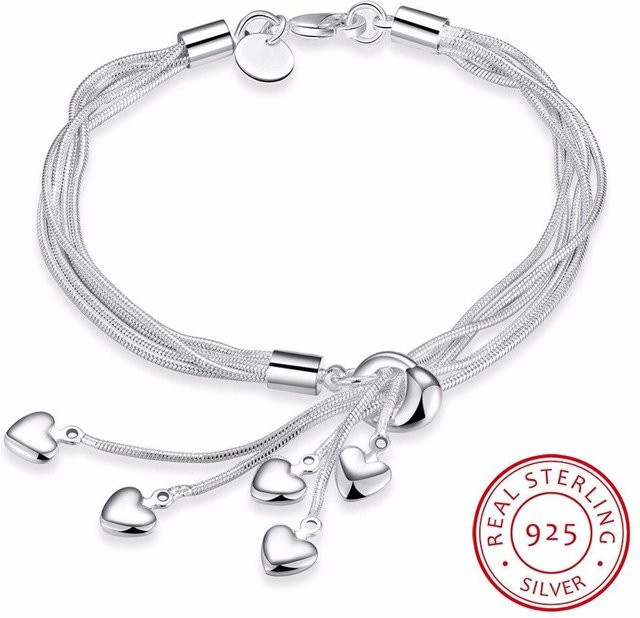 Armband Allbestart, 925 Silber, Liebesherz, Quaste, Damen - Bild 1