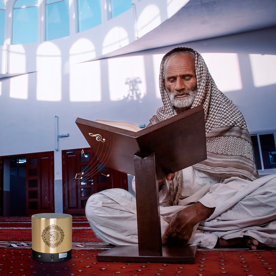 AyeBeau Islamischer Koran Bluetooth Lautsprecher mit FM-Radio in Gold - Bild 3