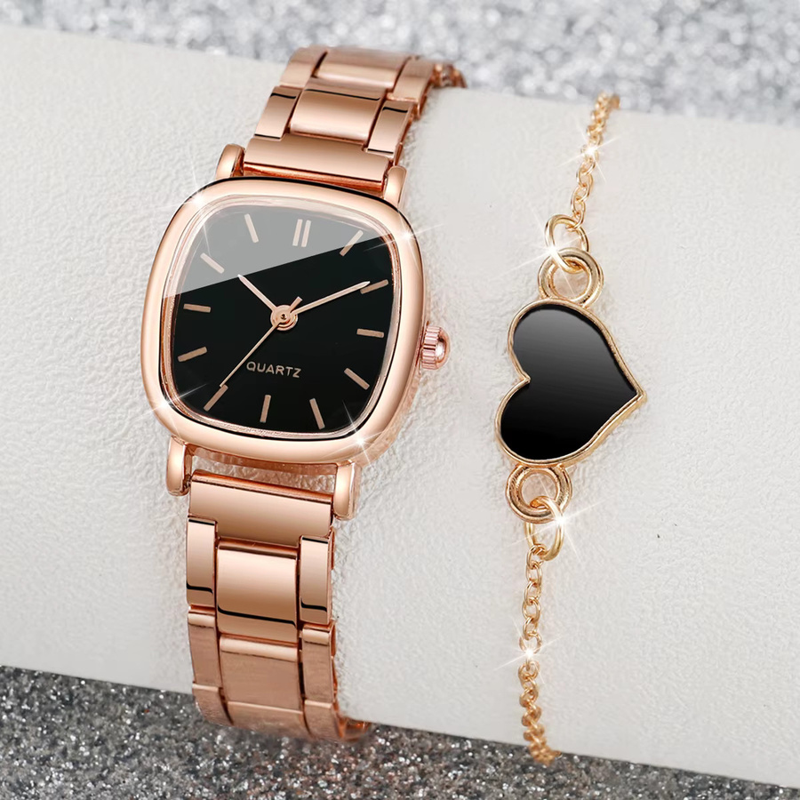 RUNERR Armbanduhren, Quarz, Edelstahl, Roségold, Damen - Bild 2