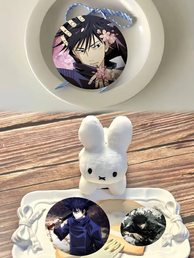 Kayou Brosche, F-Fushiguro M-Megumi, Runde Anstecknadel, Cartoon-Idol-Cosplay - Bild 5