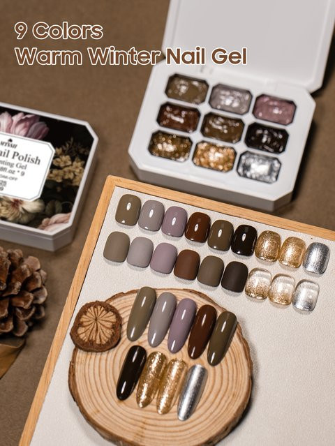 Mtssii Mokka Mousse Glitter Gel, 9 Farben, Schimmernd - Bild 1